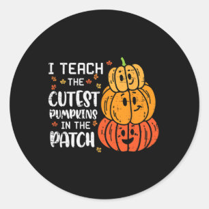 Sticker Rond J'Enseigne le plus froid Citrouille Patch Hallowee