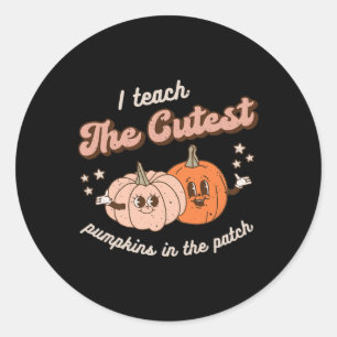Sticker Rond J'Enseigne Les Citrouilles Les Plus Couteux Dans L