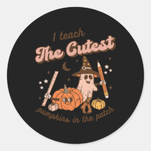 Sticker Rond J'Enseigne Les Citrouilles Les Plus Couteux Dans L
