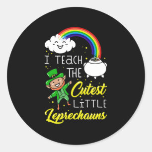 Sticker Rond J'Enseigne Les Petits Leprechauns Les Plus Crousti