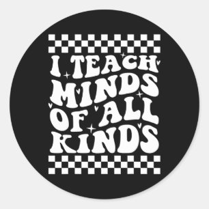 Sticker Rond J'Enseigne L'Esprit De Toutes Sortes - Thé D'Éduca