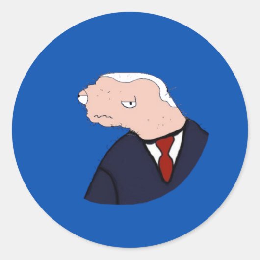 Sticker Rond Jeo Boden Ultimate Meme (Bleu) (Devant)