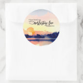 Sticker Rond Jérémie 31:3 Je vous ai aimés Bible Verse (Sac)