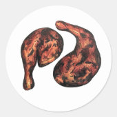 Sticker Rond Jerk Chicken Caraïbes West Indian Jamaicain (Devant)