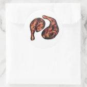 Sticker Rond Jerk Chicken Caraïbes West Indian Jamaicain (Sac)