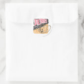 Sticker Rond Jerry Face sur le fromage (Sac)