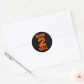 Sticker Rond Jersey de basketball 2e anniversaire Tee Deux ans (Enveloppe)