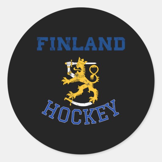 Sticker Rond Jersey de hockey finlandais (Devant)