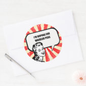 STICKER ROND J'ESPÈRE DES POIS ROULÉS (Enveloppe)