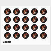Sticker Rond J'Espère Que Ce Courriel Vous Trouve Bien Skeleton (Feuille)