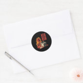Sticker Rond J'Espère Que Ce Courriel Vous Trouve Bien Skeleton (Enveloppe)
