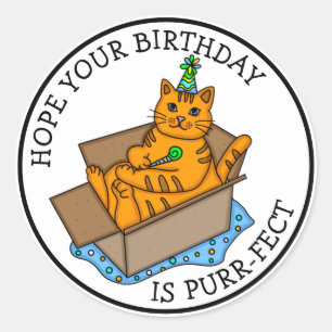 Sticker Rond J'espère que votre anniversaire est pur fait