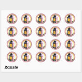 Sticker Rond Jesse Tree Watchman Lantern Day 16 Ornament (Feuille)