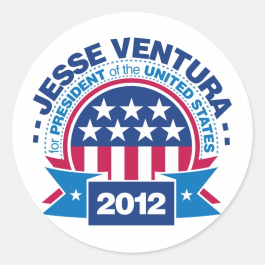 Sticker Rond Jesse Ventura à la présidence 2012 (Devant)
