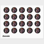 Sticker Rond Jester Card Player (Feuille)
