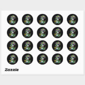 Sticker Rond Jester Casquette Carnival Para (Feuille)