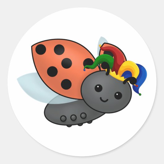 Sticker Rond Jester Ladybug (Devant)