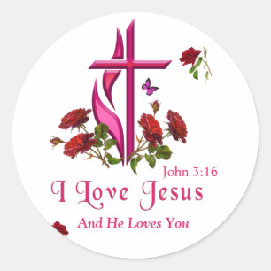 Sticker Rond Jésus