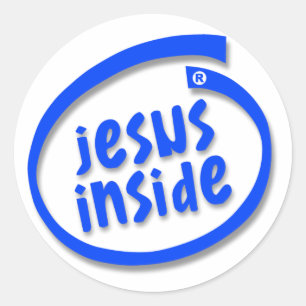Sticker Rond Jésus à l'intérieur