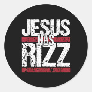 Sticker Rond Jésus A Rizz Simple Foi Chrétienne Croyant Dieu