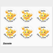 Sticker Rond Jésus aime Vous Customisez (Feuille)