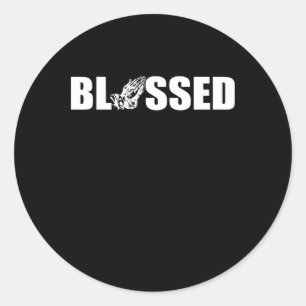 Sticker Rond Jésus amour Bienheureuse foi chrétienne Jésus