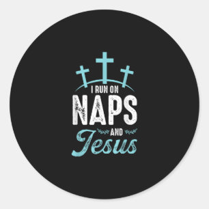Sticker Rond Jésus amour Je Coups Sur Les Naps Et Jésus