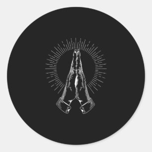 Sticker Rond Jésus amour   Priez Religion Foi Dieu Eglise Jésus