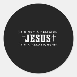 Sticker Rond Jésus Ce n'est pas la religion C'est une relation