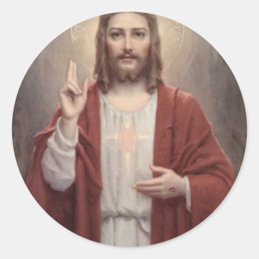 Sticker Rond Jésus Christ (Devant)