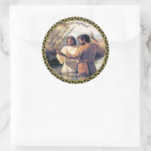 Sticker Rond Jésus Christ Baptême image un (Sac)