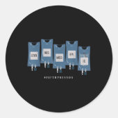 Sticker Rond Jésus Christ Cinquième Pressor Code complet Infirm (Devant)