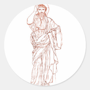 Sticker Rond Jésus-Christ de Nazareth Fils de Dieu