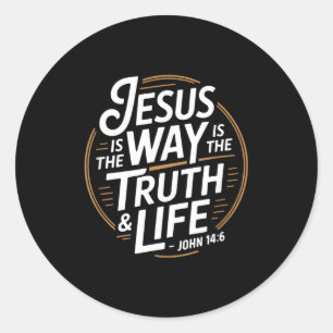 Sticker Rond Jésus Christ Est La Voie Est La Vérité Et La Vie J