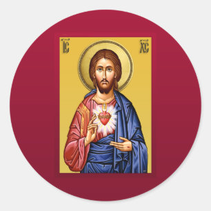 Sticker Rond Jésus-Christ fils de Dieu nouveau