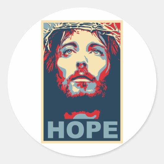 Sticker Rond Jésus Christ Hope (Devant)