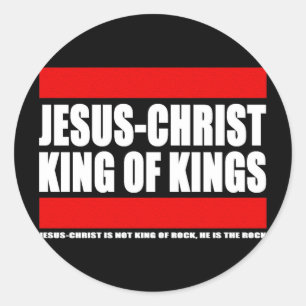 Sticker Rond Jesus-Christ - King of kings