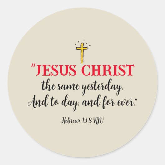 Sticker Rond Jésus-Christ le Même (Devant)