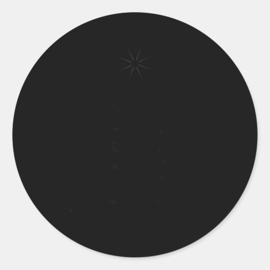 Sticker Rond Jesus Christmas Tree Christian Bible Verse Snowfla (Devant)