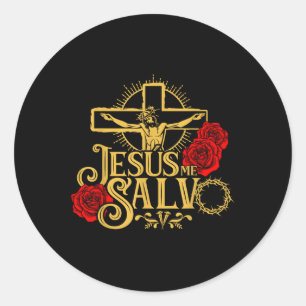 Sticker Rond Jésus Dieu Lover Jésus Es El Camino La Verdad Y La