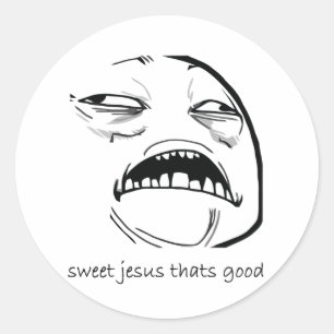 Sticker Rond Jésus doux qui est bon (le texte)