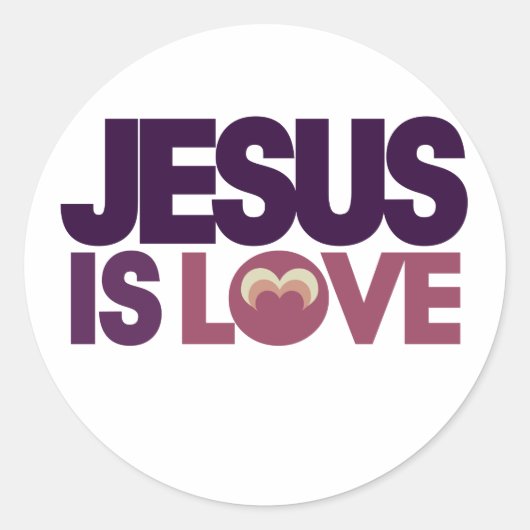 Sticker Rond Jésus est amour (Devant)