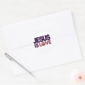 Sticker Rond Jésus est amour (Enveloppe)
