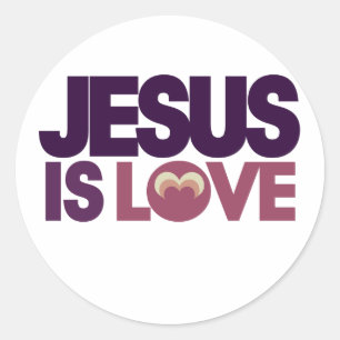 Sticker Rond Jésus est amour