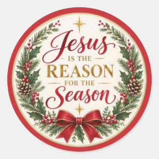 Sticker Rond Jésus est la Raison