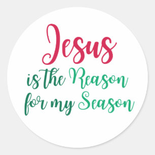 Sticker Rond Jésus est la raison de la saison