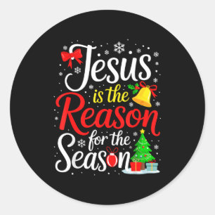 Sticker Rond Jésus est la raison de la saison