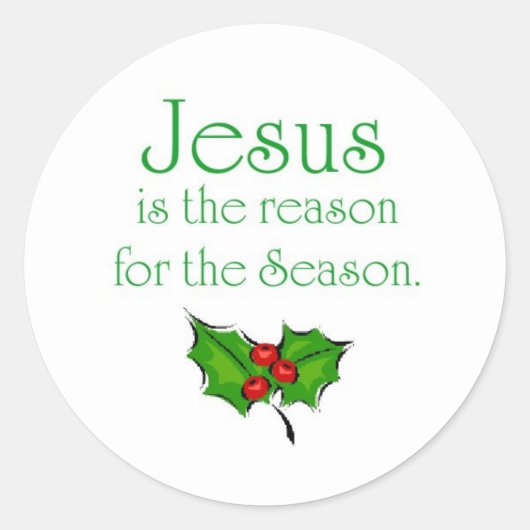 Sticker Rond Jésus est la raison de la saison (Devant)