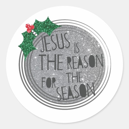 Sticker Rond Jésus est la raison de la saison (Devant)