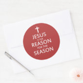 Sticker Rond Jésus est la raison de la saison (Enveloppe)